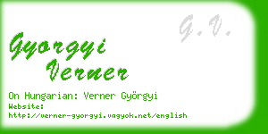 gyorgyi verner business card